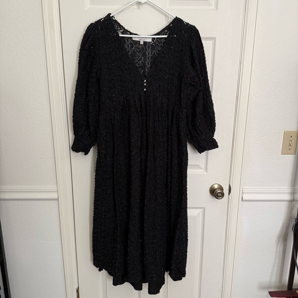 Dream Sister Jane Black Sparkly Maxi Dress